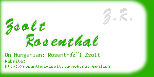 zsolt rosenthal business card